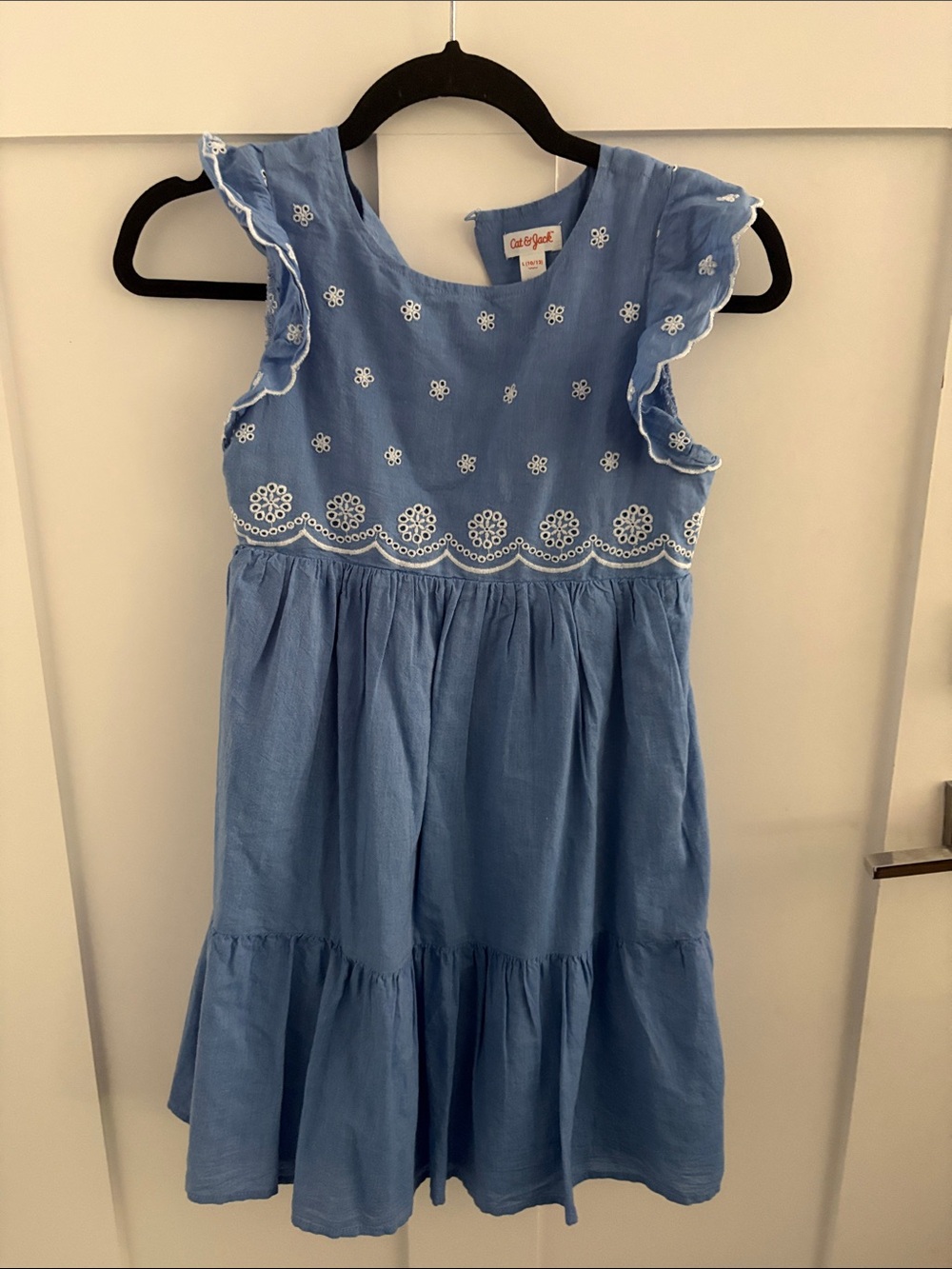 Cat & Jack Light Blue Eyelet Summer Dress